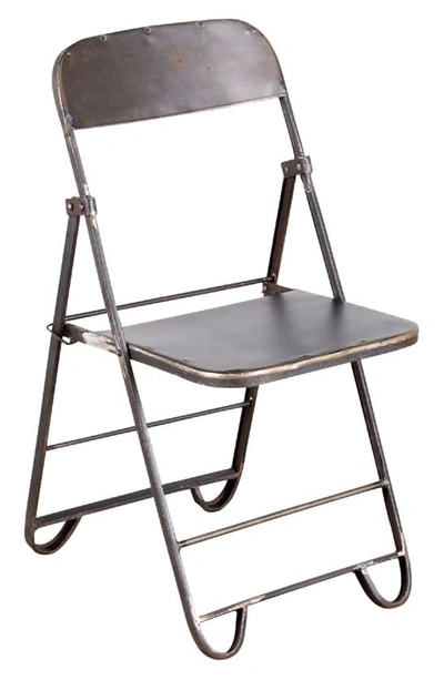 Shop Blackhouse Feldman Folding Chair In Aged Iron