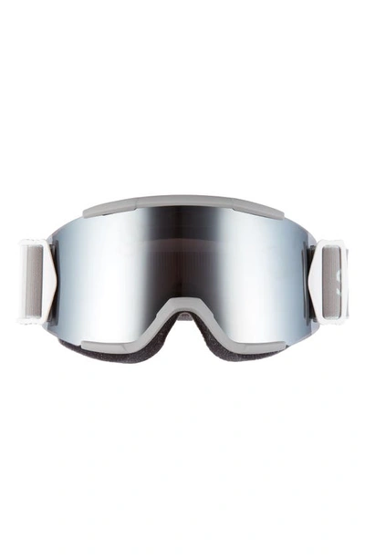 Shop Smith Squad 180mm Chromapop(tm) Snow Goggles In Cloudgrey/ Sun Platinum Mirror