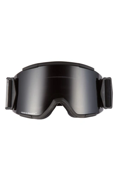 Shop Smith Squad Xl 185mm Snow Goggles In Blackout/ Sun Black