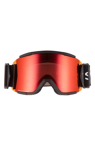 Shop Smith Squad Xl 185mm Snow Goggles In Black/ Everyday Red Mirror