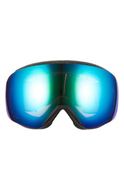 Shop Smith Skyline 205mm Chromapop Snow Goggles In Black/ Everyday Green Mirror