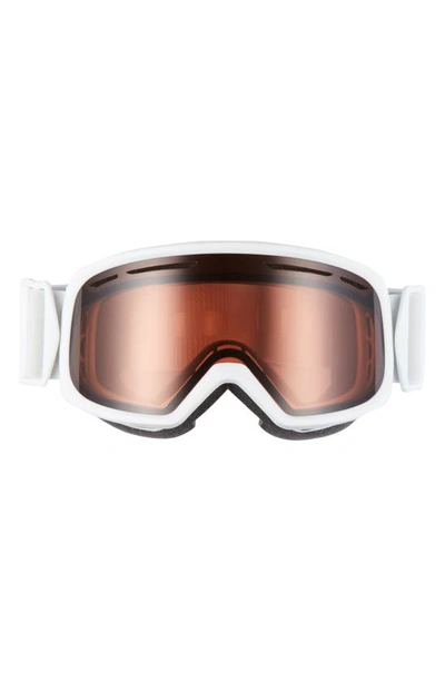 Shop Smith Drift 180mm Snow Goggles In White/ Rc36
