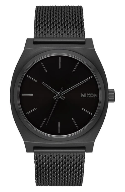 Shop Nixon The Time Teller Bracelet Watch, 37mm In Black