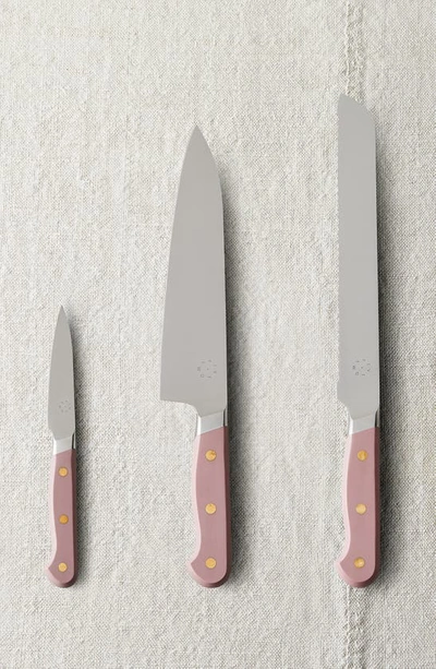 Shop Five Two By Food52 Set Of 3 Essential Knives In Rhubarb