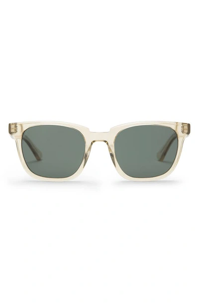 Shop Diff Colton 50mm Polarized Square Sunglasses In Platinum Crystal/ G15