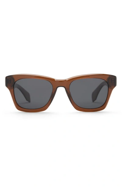 Shop Diff Dean 51mm Polarized Square Sunglasses In Whiskey Crystal/ Grey