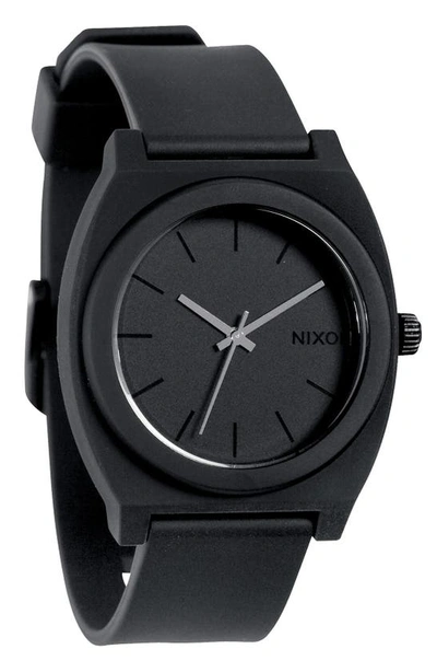Shop Nixon 'the Time Teller' Watch In Matte Black