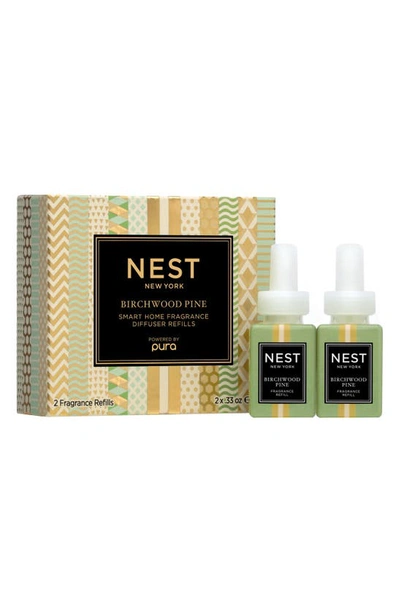 Shop Nest New York New York Pura Smart Home Fragrance Diffuser Refill Duo In Birchwood Pine