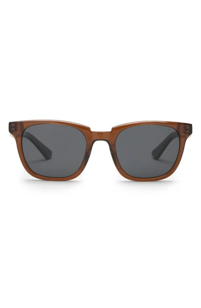 Shop Diff Colton 50mm Polarized Square Sunglasses In Whiskey Crystal/ Grey