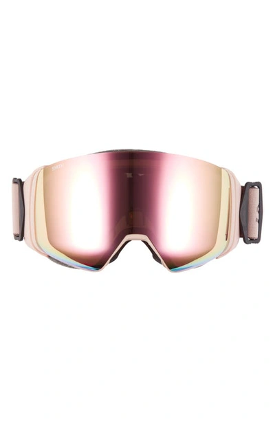 Shop Smith 4d Mag 203mm Snow Goggles In Rock Salt/ Tannin/ Rose Gold