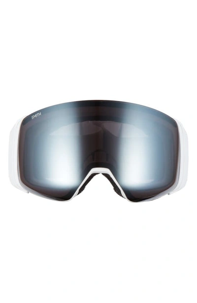 Shop Smith 4d Mag 203mm Snow Goggles In White Vapor/ Sun Platinum