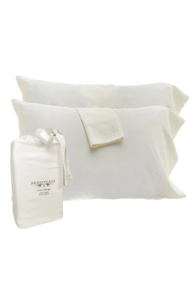 Shop Bedvoyage Set Of 2 Cooling Pillowcases In Ivory