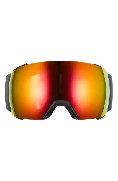 Shop Smith I/o Mag Xl 230mm Snow Goggles In Black/ Everyday Red Mirror