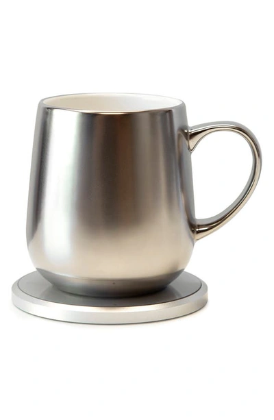 Shop Ohom Ui Mug & Warmer Set In Silver