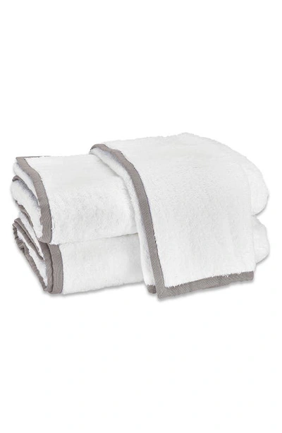 Shop Matouk Enzo Cotton Guest Hand Towel In Grey