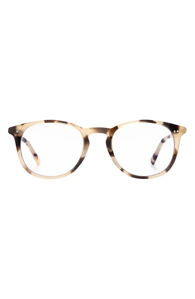 Shop Diff Jaxson 49mm Blue Light Blocking Glasses In Cream Tortoise/ Clear