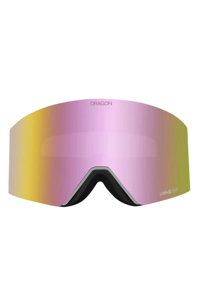 Shop Dragon Rvx Otg 76mm Snow Goggles With Bonus Lens In Cool Grey/ Pink Ion/ Dark