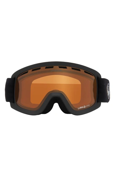 Shop Dragon Lil D Base 44mm Snow Goggles In Charcoal/ Amber