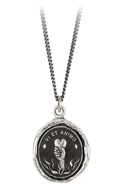 Shop Pyrrha First Responder Pendant Necklace In Silver
