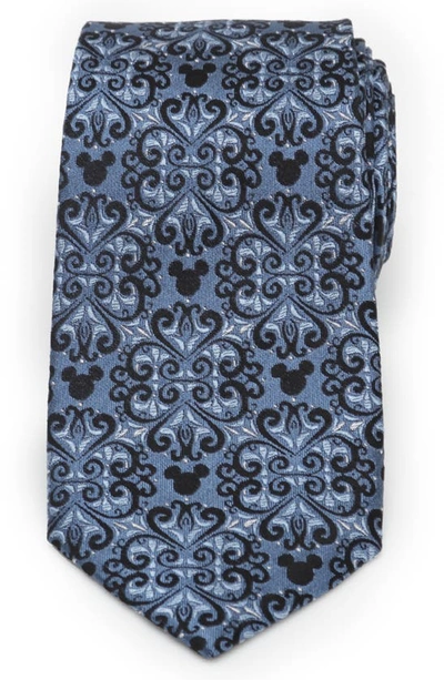 Shop Cufflinks, Inc Mickey Mouse Damask Silk Tie In Blue