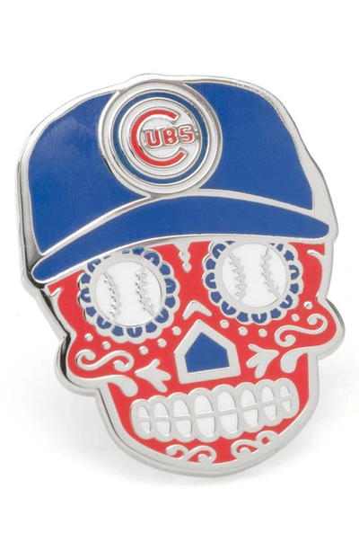 Shop Cufflinks, Inc Chicago Cubs Sugar Skull Lapel Pin In Red
