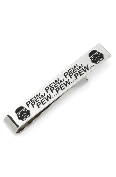 Cufflinks, Inc Star Wars Pew Pew Pew Tie Bar In Silver