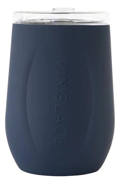 Shop Vinglace Stemless Wine Glass In Navy