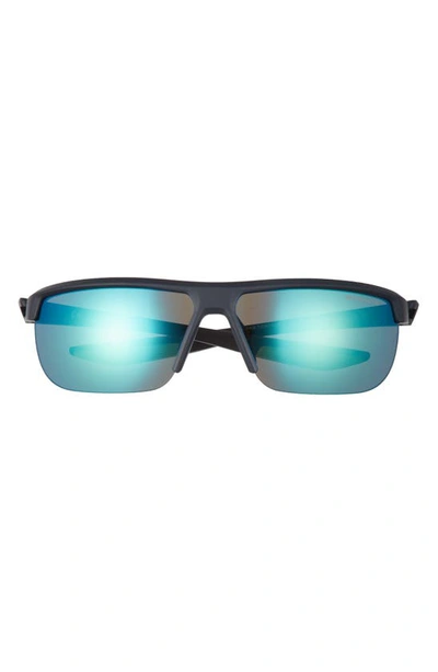 Shop Nike Kids' 67mm Tempest Sunglasses In Matte Obsidian/ Deep Green