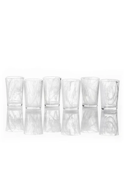 Shop Fortessa Swirl Set Of 6 Highball Glasses In Clear