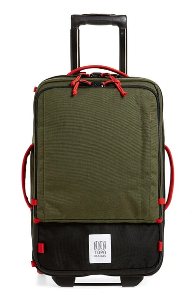 Shop Topo Designs Travel Bag Roller Bag In Olive/olive