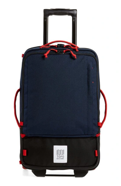 Shop Topo Designs Travel Bag Roller Bag In Navy/navy