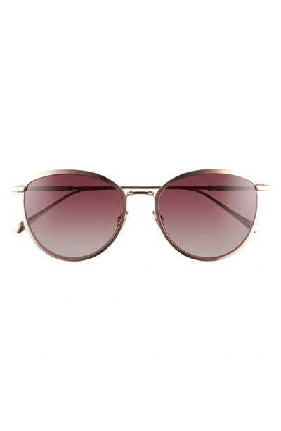 Shop Diff X Star Wars(tm) Princess Leia 56mm Polarized Gradient Cat Eye Sunglasses In Rose Gold/ Wine Gradient