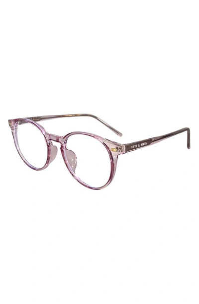 Shop Fifth & Ninth Chandler 48mm Blue Light Filtering Glasses In Purple