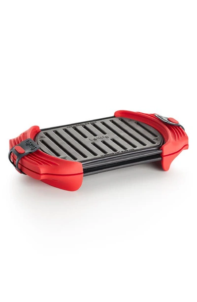 Shop Lekue Microwave Grill Pan In Red