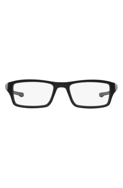 Shop Oakley Chamfer™ 53mm Rectangular Optical Glasses In Satin Black