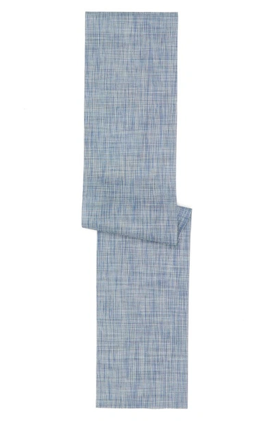 Shop Chilewich Mini Basketweave Table Runner In Chambray