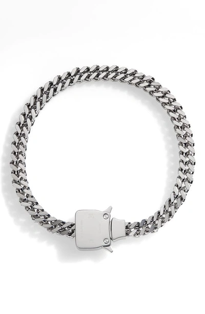 Shop Alyx Mini Cubix Roller Coaster Buckle Chain Necklace In Silver