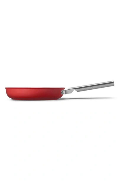 Shop Smeg 9.5-inch Nonstick Frying Pan In Matte Red