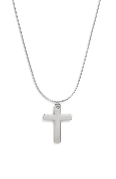 Shop Nordstrom Snake Chain Pendant Necklace In Silver Cross