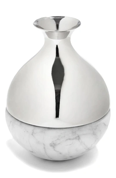 Anna New York Dual Bud Vase Carrara In Carrara Silver