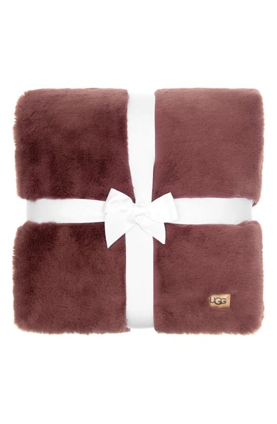 Shop Ugg Euphoria Throw Blanket In Mulberry