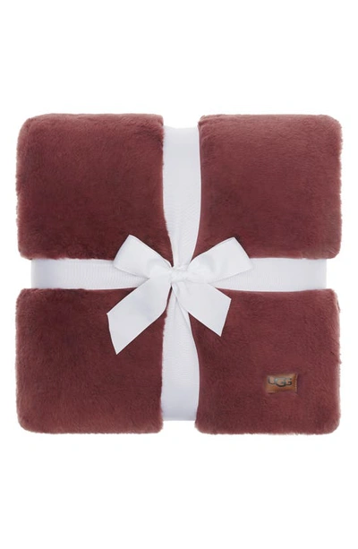 Ugg Euphoria Plush Reversible Faux Fur Throw, 50" X 70" Bedding In Dusty  Rose | ModeSens