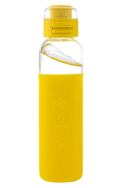 Shop Soma 17-ounce Sport Cap Glass Bottle In Yellow