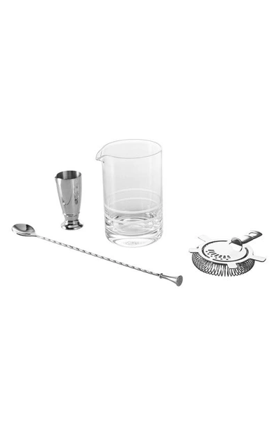 Shop Fortessa Crafthouse Signature Collection 4-piece Mixed Cocktail Set In Silver