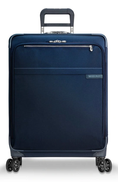 Shop Briggs & Riley Baseline 25-inch Expandable Spinner Packing Case In Navy