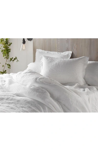 Shop Coyuchi Relaxed Organic Linen Duvet Cover In Alpine White