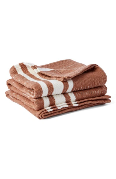 Shop Coyuchi Cirrus Organic Cotton Throw Blanket In Spice