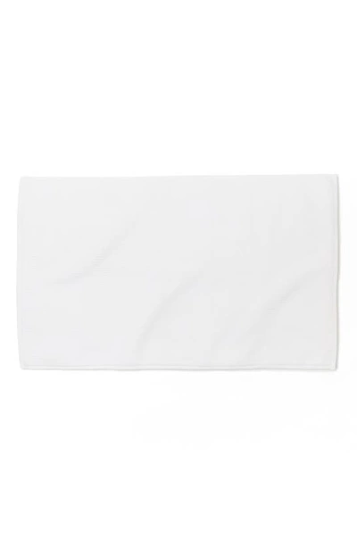 Shop Coyuchi Temescal Ribbed Organic Cotton Bath Mat In Alpine White