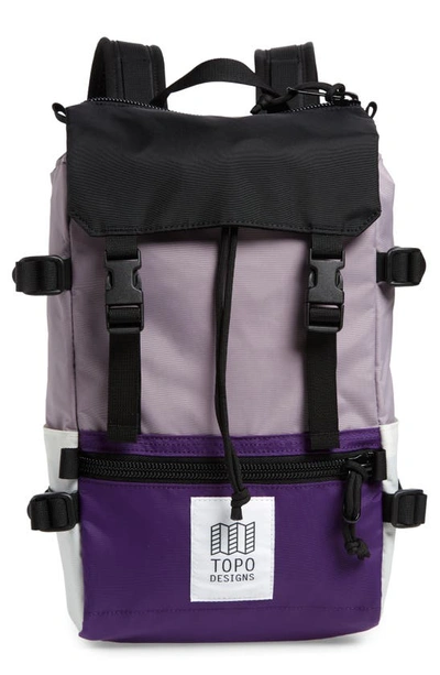 Shop Topo Designs Mini Rover Backpack In Light Purple/ Purple/ Black