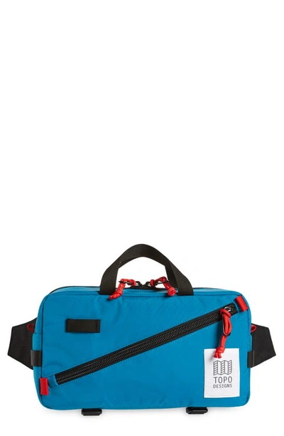 Shop Topo Designs Quick Pack Belt Bag In Blue/ Blue